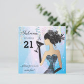 Birthday Party for the Dames | Naam en leeftijd DI Kaart (Staand voorkant)