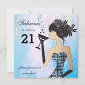 Birthday Party for the Dames | Naam en leeftijd DI Kaart (Voorkant)