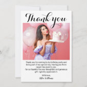 Birthday Party Foto bedankt creditcard (Voorkant)