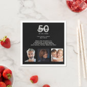 Birthday party foto leuk om zwart-wit te zijn servet (Insitu)