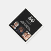 Birthday party foto leuk om zwart-wit te zijn servet (Hoek)