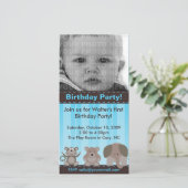 Birthday Party-fotokaart (Staand voorkant)