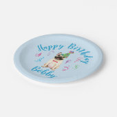 Birthday Party French Bulldog Paper Borden Papieren Bordje (Gekanteld)