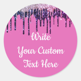 Birthday Party Fun Quinceanera Girly Sweet 16 Gift Ronde Sticker