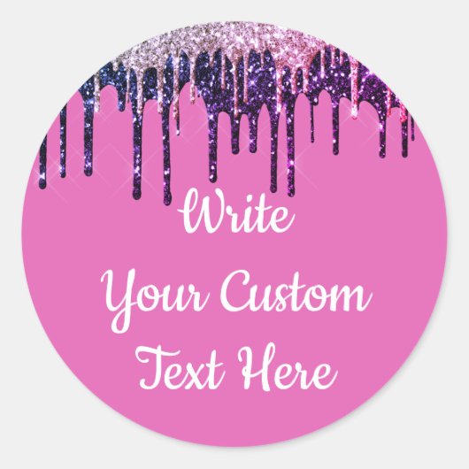 Birthday Party Fun Quinceanera Girly Sweet 16 Gift Ronde Sticker (Voorkant)