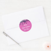 Birthday Party Fun Quinceanera Girly Sweet 16 Gift Ronde Sticker (Envelop)
