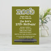 Birthday Party - Funny Noob Gamer Kaart (Staand voorkant)