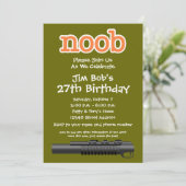 Birthday Party - Funny Noob Gamer Kaart (Staand voorkant)