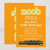 Birthday Party - Funny Noob Gamer Kaart (Voorkant / Achterkant)