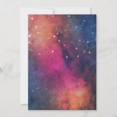Birthday Party Galaxy Stars Nebula Constellations Kaart (Achterkant)