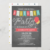 Birthday Party | Geboortedag Kaart (Voorkant / Achterkant)