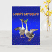 Birthday Party Geese - GoosebPompen Kaart (Gele Bloem)