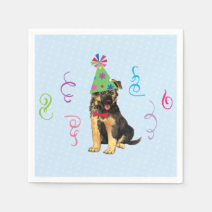 Birthday Party German Shepherd Napkins Servet