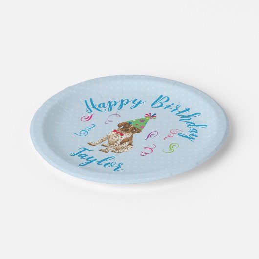 Birthday Party German Shorthaired Pointer Papieren Bordje (Gekanteld)