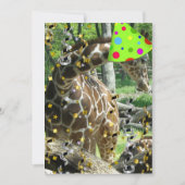 Birthday Party Giraffe nodigt uit Kaart (Voorkant)