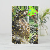 Birthday Party Giraffe nodigt uit Kaart (Staand voorkant)