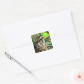 Birthday Party Giraffe Vierkante Sticker (Envelop)