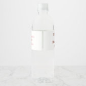 Birthday Party Girl - Gepersonaliseerd Waterfles Etiket (Achterkant)