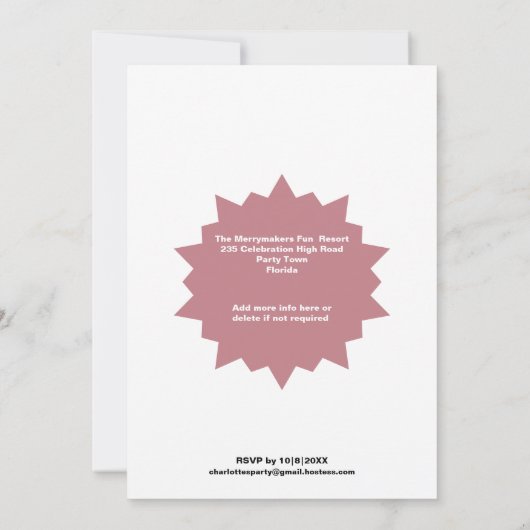 Birthday Party Glam Sparkle Glitz Roos 25th Kaart (Achterkant)