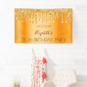 Birthday party gold glitter sparkle name Welcome Spandoek (Insitu)