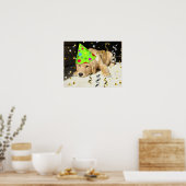 Birthday Party Golden Retriever Poster (Keuken)