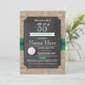 Birthday Party Golf Ball Any Age Golfing Invite Kaart (Staand voorkant)