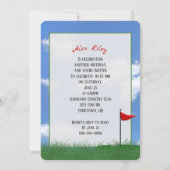 Birthday Party Golf Ball in Grass Kaart (Achterkant)