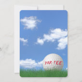 Birthday Party Golf Ball in Grass Kaart (Voorkant)