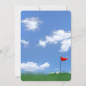 Birthday Party Golf Ball in Grass Kaart (Achterkant)