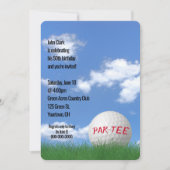 Birthday Party Golf Ball in Grass Kaart (Voorkant)