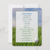 Birthday Party Golf thema voor elke leeftijd Kaart (Achterkant)