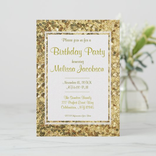 Birthday Party | Goudharsen Kaart (Staand voorkant)