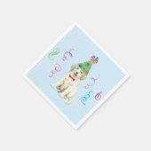 Birthday Party Great Pyrenees Napkins Servet (Hoek)