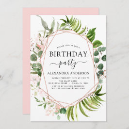 Birthday Party Greenery Eucalyptus Botanical Invem Kaart