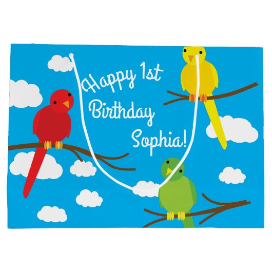 Birthday Party Groot Cadeauzakje (Achterkant)