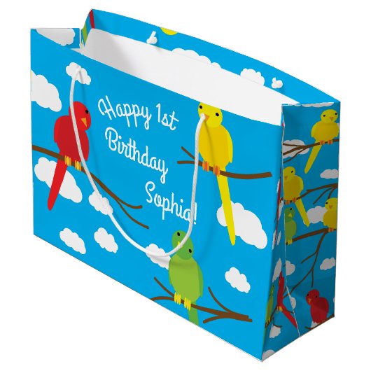 Birthday Party Groot Cadeauzakje (Achterkant Gekanteld)