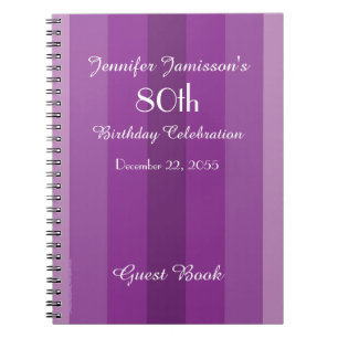 Birthday Party Guest Book Paars Spiral Notitieboek