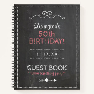 Birthday Party Guest Book Personalized   Notitieboek