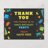 Birthday Party - Hartelijk dank voor de 80s-kaart
