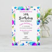 Birthday Party, helderkleurig Kaart (Staand voorkant)