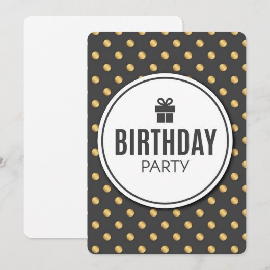 Birthday Party Holiday Card Feestdagenkaart (Voorkant / Achterkant)