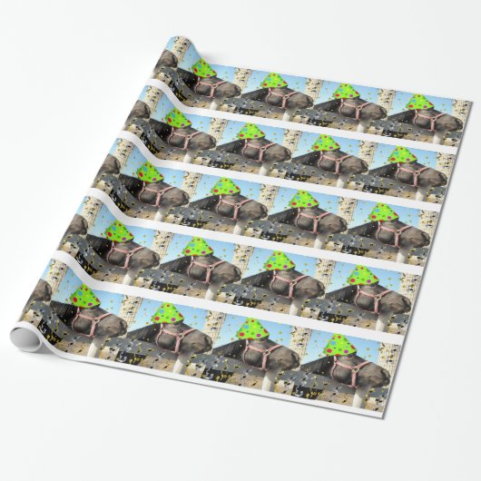 Birthday Party Horse Cadeaupapier (Uitgerold)