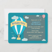 Birthday Party Hot Air ballon Kaart (Voorkant)