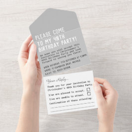 Birthday party in één uitnodiging