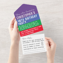 Birthday party in één uitnodiging