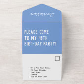 Birthday party in één uitnodiging (Buitenkant)