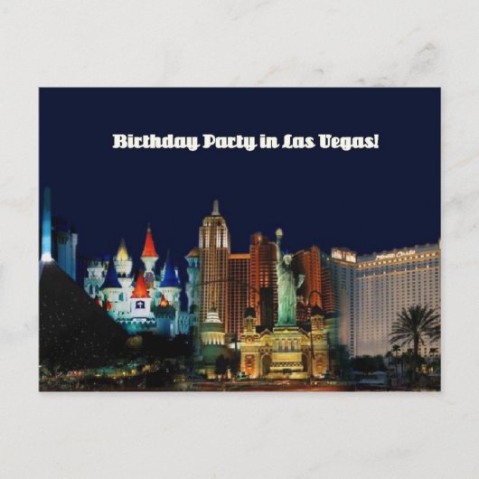 Birthday Party in Las Vegas Briefkaart (Voorkant)