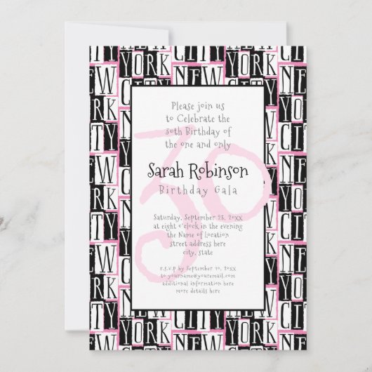 Birthday Party in New York City Photo Template Kaart (Voorkant)