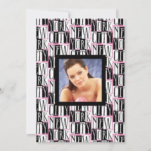 Birthday Party in New York City Photo Template Kaart (Achterkant)