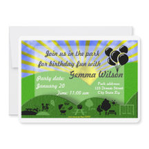 Birthday Party in the park nodigde uit